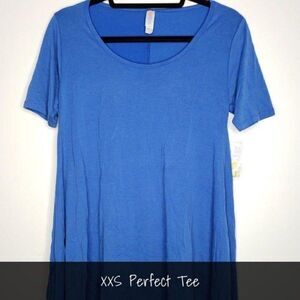 LuLaRoe Perfect T XXS Solid Blue NEW